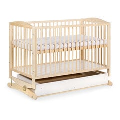 Supama lovytė Henry, 120x60 cm, ruda kaina ir informacija | Kūdikių lovytės | pigu.lt