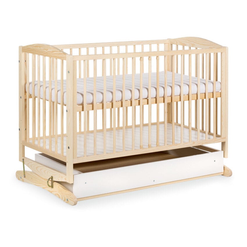 Supama lovytė Henry, 120x60 cm, ruda цена и информация | Kūdikių lovytės | pigu.lt