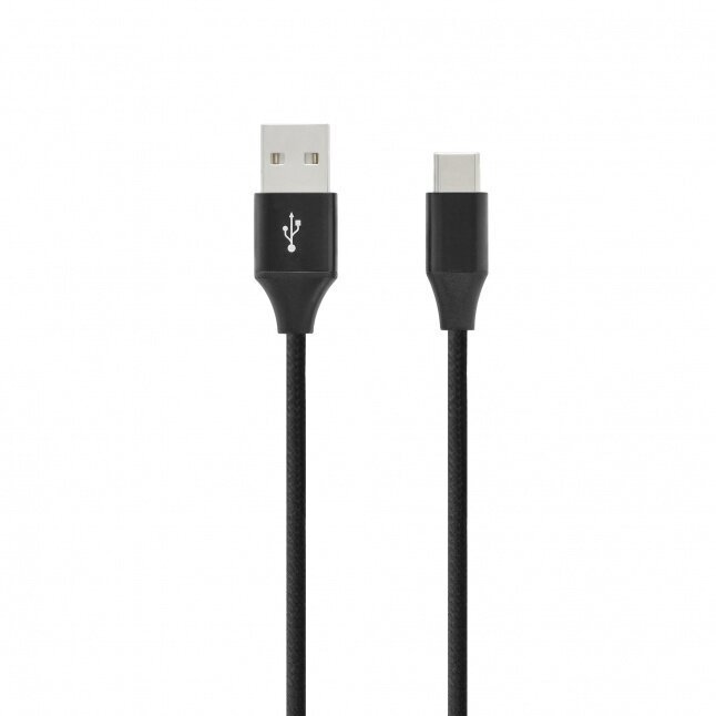 Toti 1M231-BLK USB A/ Type C 1 m kaina ir informacija | Laidai telefonams | pigu.lt