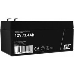 Аккумулятор  AGM Green Cell Agm VRLA 12V 3.4AH цена и информация | Akumuliatoriai | pigu.lt