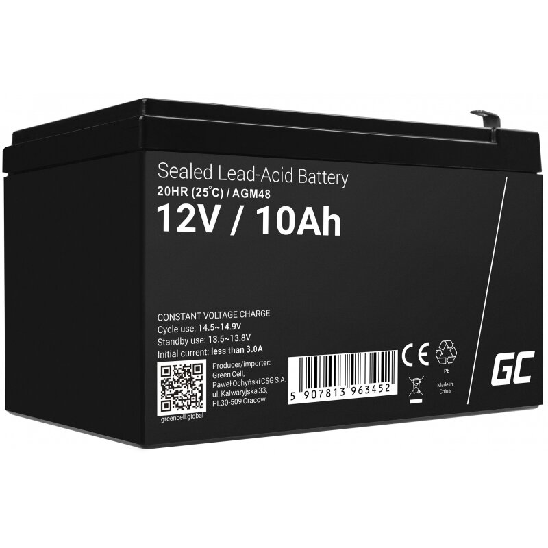 Green Cell AGM48 UPS battery Sealed Lead Acid (VRLA) 12 V 10 Ah kaina ir informacija | Akumuliatoriai | pigu.lt