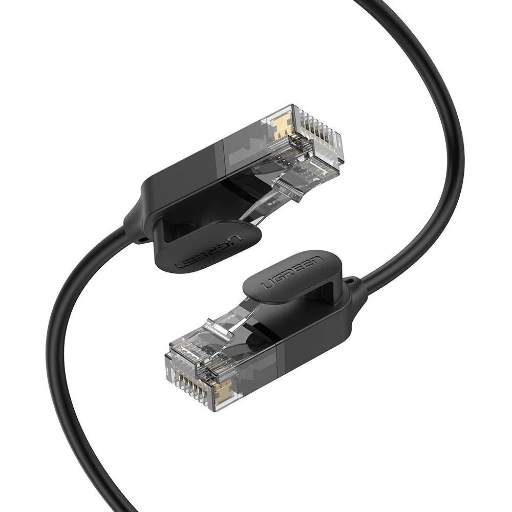 Kabelis Ugreen Ethernet RJ45 Cat 6A UTP 1000Mbps 1 m black (70332) kaina ir informacija | Kabeliai ir laidai | pigu.lt