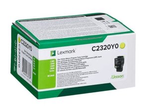 Lexmark C2320Y0, geltona kaina ir informacija | Kasetės lazeriniams spausdintuvams | pigu.lt