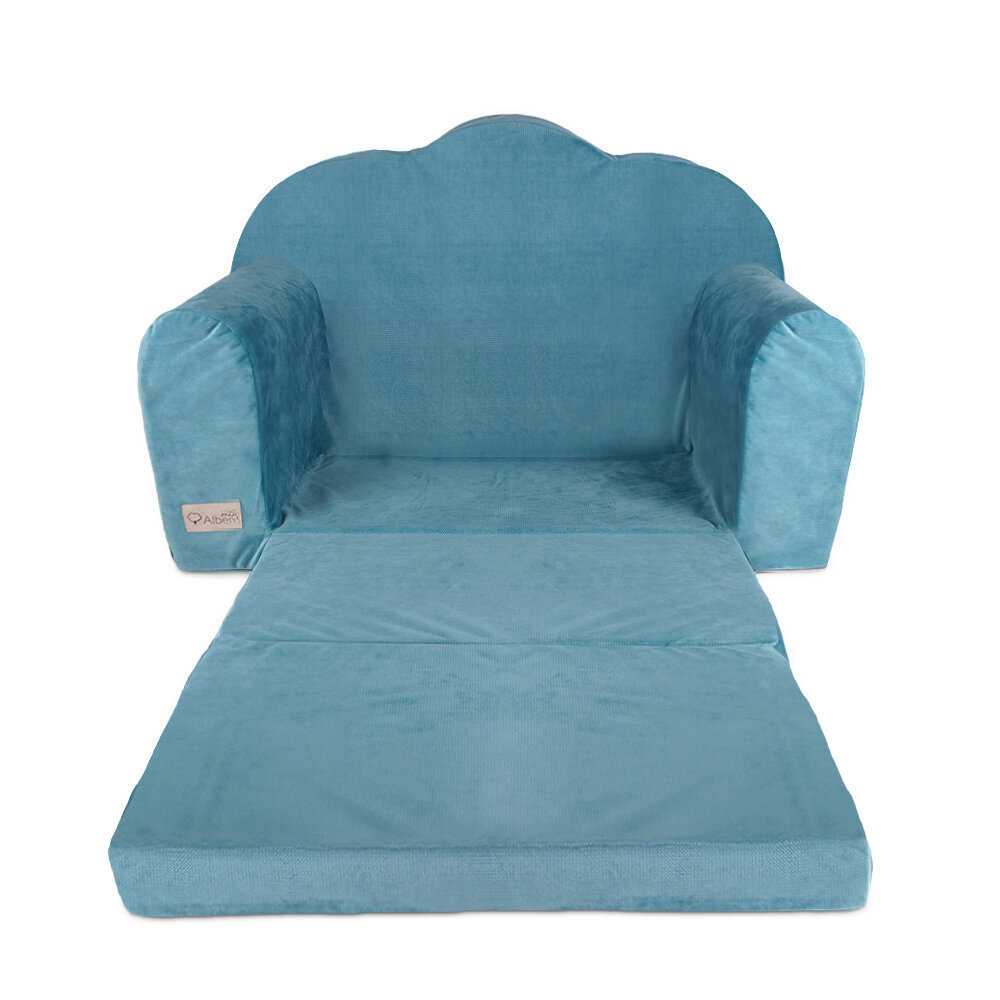 Sofa Velvet Kids V111, mėlyna цена и информация | Vaikiški sėdmaišiai, foteliai, pufai | pigu.lt