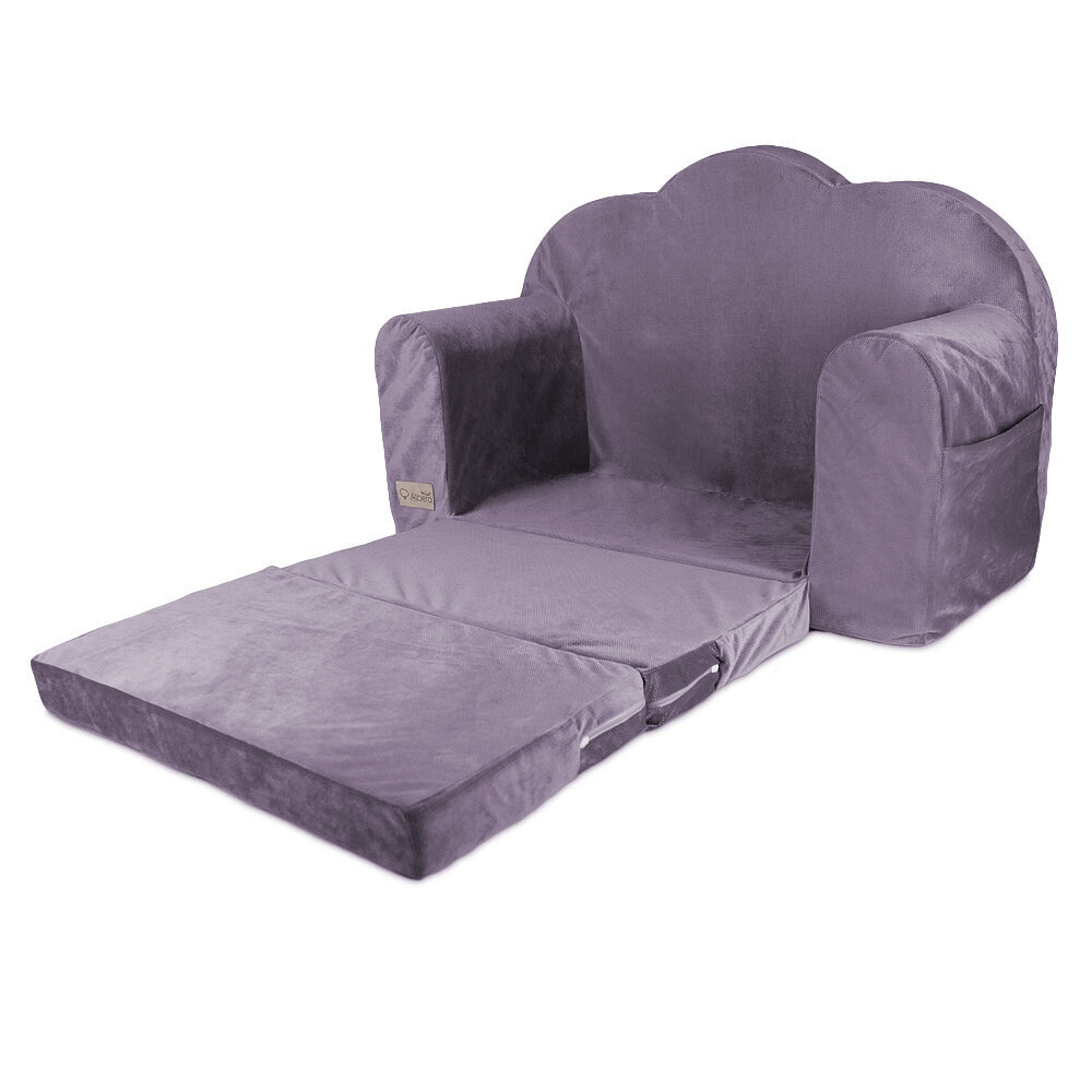 Sofa Velvet Kids V112, violetinė kaina ir informacija | Vaikiški sėdmaišiai, foteliai, pufai | pigu.lt