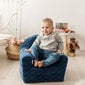 Fotelis Velvet Kids V105, tamsiai mėlynas цена и информация | Vaikiški sėdmaišiai, foteliai, pufai | pigu.lt