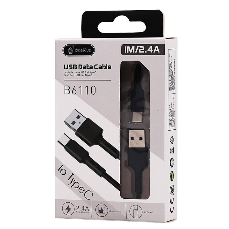 OnePlus USB-C 1m 2.4A kaina ir informacija | Laidai telefonams | pigu.lt