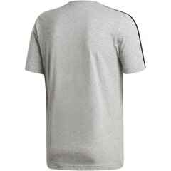 Мужская футболка Adidas Essentials 3 Stripes Tee, серая цена и информация | Мужские термобрюки, темно-синие, SMA61007 | pigu.lt