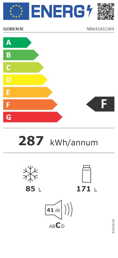 Gorenje NRK4181CW4 kaina ir informacija | Šaldytuvai | pigu.lt