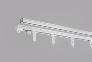 Sukomplektuotas aliuminio karnizas „U-PROFILIS“ baltos sp., 200 cm kaina ir informacija | Karnizai | pigu.lt