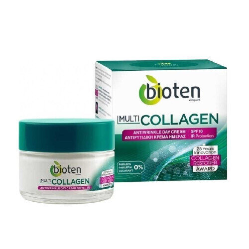 Veido kremas Bioten Multi Collagen Antiwrinkle Day Cream SPF 10, 50 ml kaina ir informacija | Veido kremai | pigu.lt