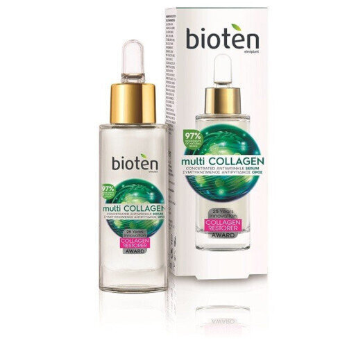Serumas nuo raukšlių Bioten Multi Collagen Concentrated Antiwrinkle Serum, 30ml цена и информация | Veido aliejai, serumai | pigu.lt