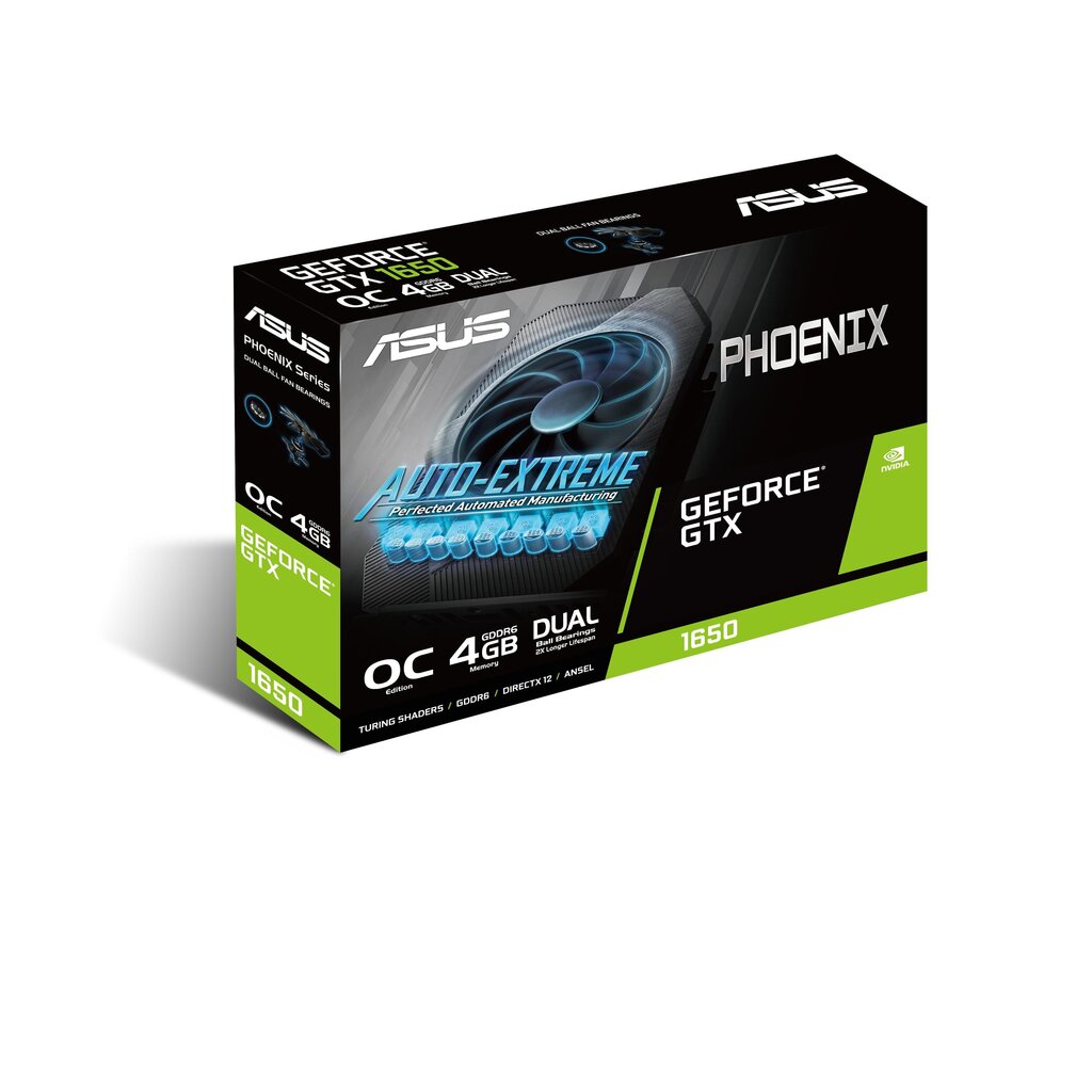Asus PH-GTX1650-O4GD6-P kaina ir informacija | Vaizdo plokštės (GPU) | pigu.lt