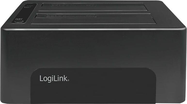 LogiLink USB 3.0, 2 skyrių prijungimo stotis, skirta 2,5 / 3,5 'HD цена и информация | Išorinių kietųjų diskų dėklai | pigu.lt