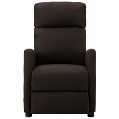 Atlošiamas krėslas, tamsiai rudos spalvos, audinys kaina ir informacija | Svetainės foteliai | pigu.lt