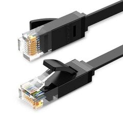 Плоский сетевой кабель Ugreen Ethernet RJ45, кат.6, UTP, 15 м, черный цена и информация | Кабели и провода | pigu.lt