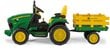 Vaikiškas vienvietis elektrinis traktorius Peg Perego John Deere Ground Force with trailer 12V, žalias kaina ir informacija | Elektromobiliai vaikams | pigu.lt