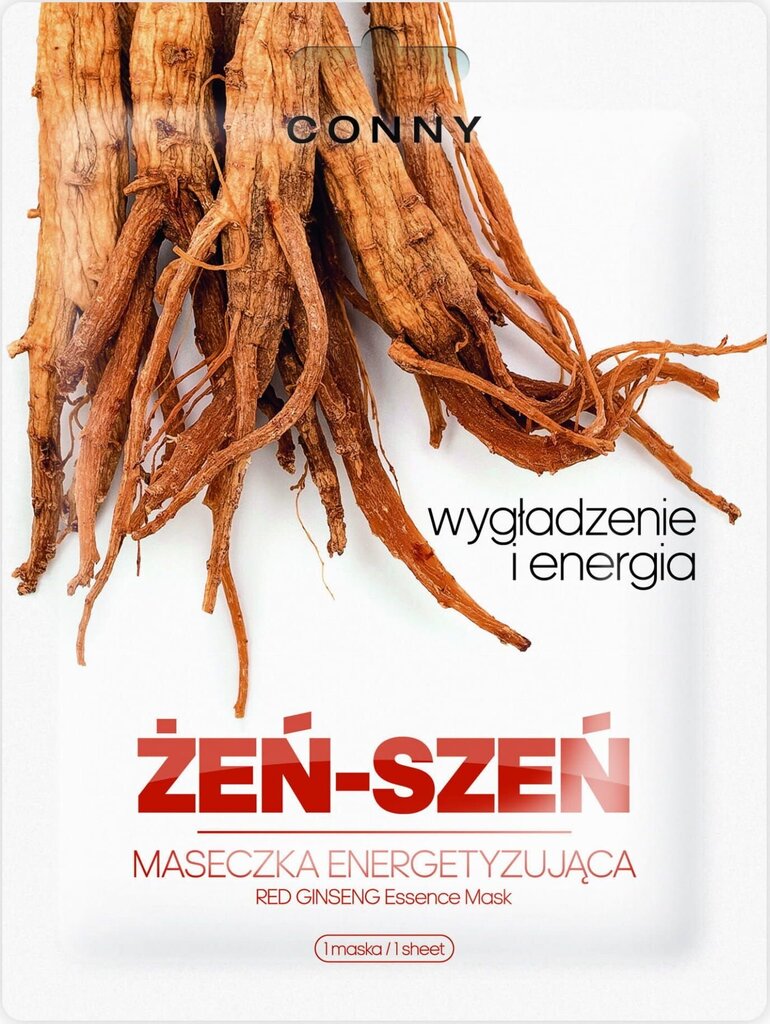 Lakštinė veido kaukė Conny Red Ginseng Essence 23 g kaina ir informacija | Veido kaukės, paakių kaukės | pigu.lt