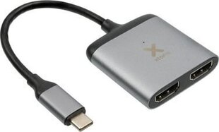 USB размножитель Xtorm XC202 USB-C Hub 2x HDMI (серый) цена и информация | Адаптеры, USB-разветвители | pigu.lt