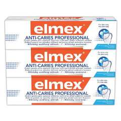 Dantų pasta Elmex Anti Caries Professional, 75 ml, 3 vnt. kaina ir informacija | Dantų šepetėliai, pastos | pigu.lt