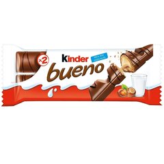 Вафельный батончик KINDER BUENO, 43г цена и информация | Сладости | pigu.lt