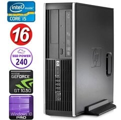 HP 8100 Elite SFF i5-750 16 ГБ 240SSD GT1030 2 ГБ DVD WIN10Pro цена и информация | Stacionarūs kompiuteriai | pigu.lt