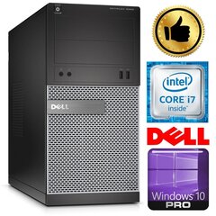 DELL 3020 MT i7-4770 4GB 120SSD DVD WIN10Pro kaina ir informacija | Stacionarūs kompiuteriai | pigu.lt