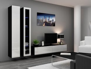 Шкафчик Cama Meble Vigo 180, черный/белый цена и информация | Cama Meble Мебель и домашний интерьер | pigu.lt
