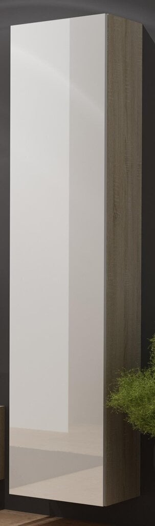 Spintelė Cama Meble Vigo 180, balta/ąžuolo spalvos kaina ir informacija | Svetainės spintelės | pigu.lt