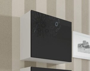 Шкафчик Cama Meble Vigo 50, белый/черный цена и информация | Шкафчики в гостиную | pigu.lt