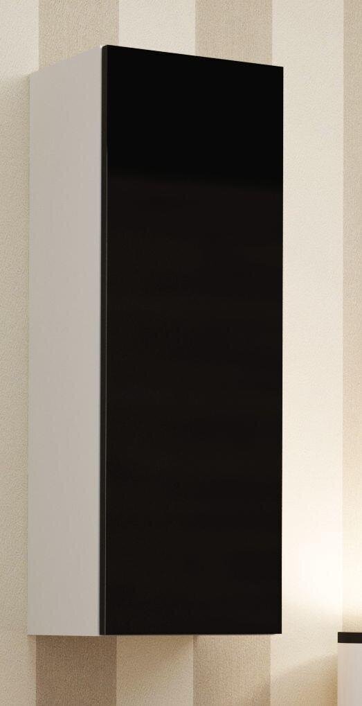 Spintelė Cama Meble Vigo 90, balta/juoda kaina ir informacija | Svetainės spintelės | pigu.lt