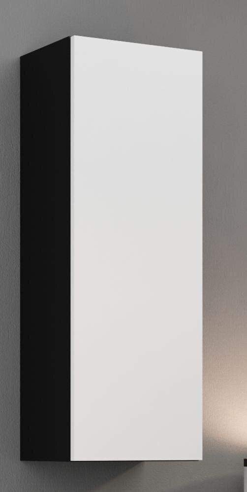 Spintelė Cama Meble Vigo 90, juoda/balta kaina ir informacija | Svetainės spintelės | pigu.lt