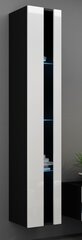 Vitrina Cama Meble Vigo New 180, juoda/balta kaina ir informacija | Cama Meble Baldai ir namų interjeras | pigu.lt