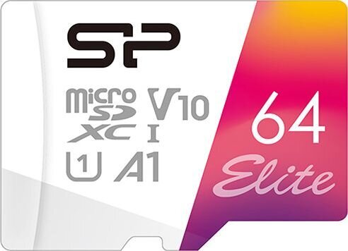 Silicon Power Elite Micro SDXC 64GB UHS-I A1 V10 цена и информация | Atminties kortelės fotoaparatams, kameroms | pigu.lt