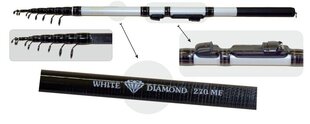 Телескопический спиннинг White Diamond MF TX-20 210 см цена и информация | Удочки, подставки и держатели | pigu.lt