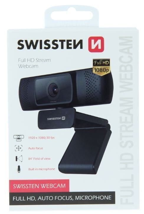 Swissten Full HD FHD 1080P kaina ir informacija | Kompiuterio (WEB) kameros | pigu.lt