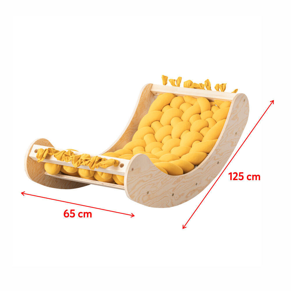 Hamakas-sūpynės kūdikiui Selsey Balata, geltonas kaina ir informacija | Vaikiški sėdmaišiai, foteliai, pufai | pigu.lt