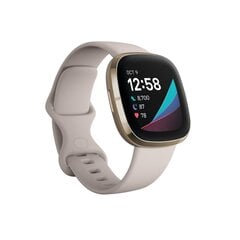 Fitbit Sense, Lunar White/Soft Gold Stainless Steel цена и информация | Смарт-часы (smartwatch) | pigu.lt