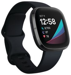 Fitbit Sense, carbon/graphite stainless steel цена и информация | Смарт-часы (smartwatch) | pigu.lt