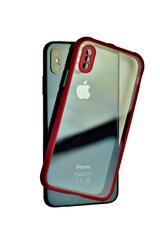 Чехол iPhone X/XS, RED, clear PC. цена и информация | Чехлы для телефонов | pigu.lt