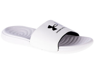 Тапочки мужские Under Armour Ansa Fixed Slides 3023761-103, белые цена и информация | Мужские шлепанцы, босоножки | pigu.lt