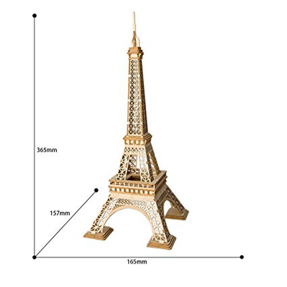 Robotime Eiffel Tower 3D dėlionė, 122 vnt kaina ir informacija | Konstruktoriai ir kaladėlės | pigu.lt