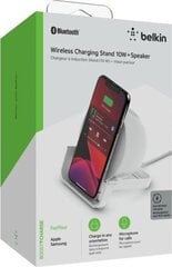 Belkin Wireless Charging Stand + Speaker цена и информация | Зарядные устройства для телефонов | pigu.lt