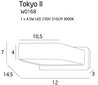 MaxLight sieninis LED šviestuvas Tokyo 2 цена и информация | Sieniniai šviestuvai | pigu.lt