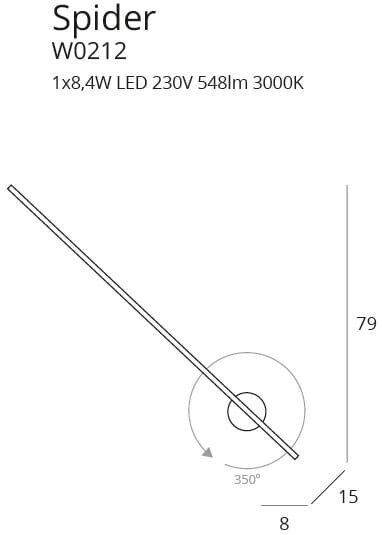 MaxLight sieninis LED šviestuvas Spider цена и информация | Sieniniai šviestuvai | pigu.lt