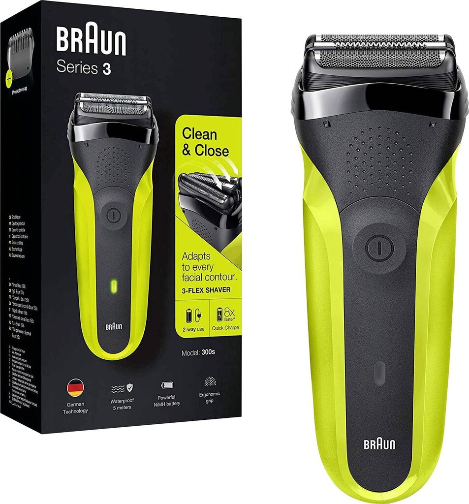 Braun 300S Green kaina ir informacija | Barzdaskutės | pigu.lt