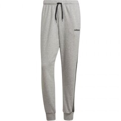 Sportinės kelnės vyrams Adidas Essentials 3 Stripes Tapered FT Cuffed M DQ3077, pilkos kaina ir informacija | Sportinė apranga vyrams | pigu.lt