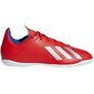 Futbolo bateliai berniukams, Adidas X 18.4 IN Jr BB9410 raudona цена и информация | Futbolo bateliai | pigu.lt