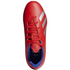 Футбольные бутсы для мальчиков Adidas X 18.4 TF Jr BB9417, красные цена и информация | Футбольные бутсы | pigu.lt