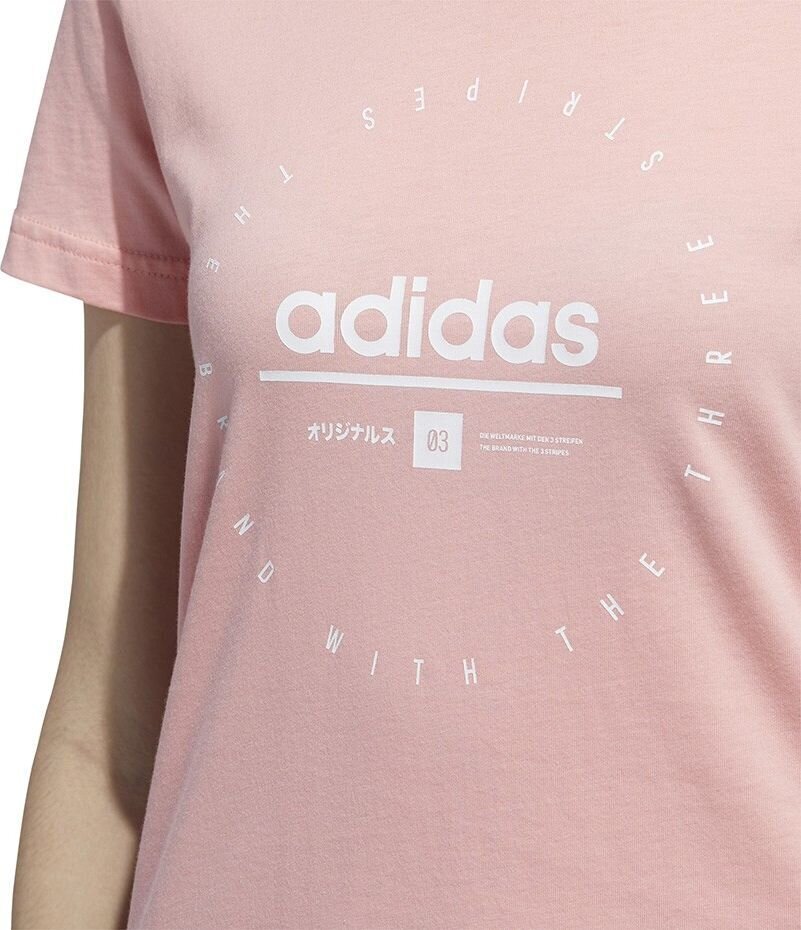 Marškinėliai moterims Adidas Adi Clock Tee W FM6152, rožiniai kaina ir informacija | Sportinė apranga moterims | pigu.lt